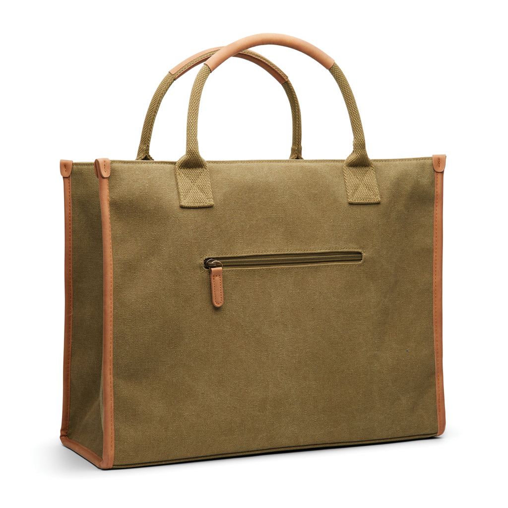 VINGA Bosler Büro-Tasche aus RCS recyceltem Canvas – grün
