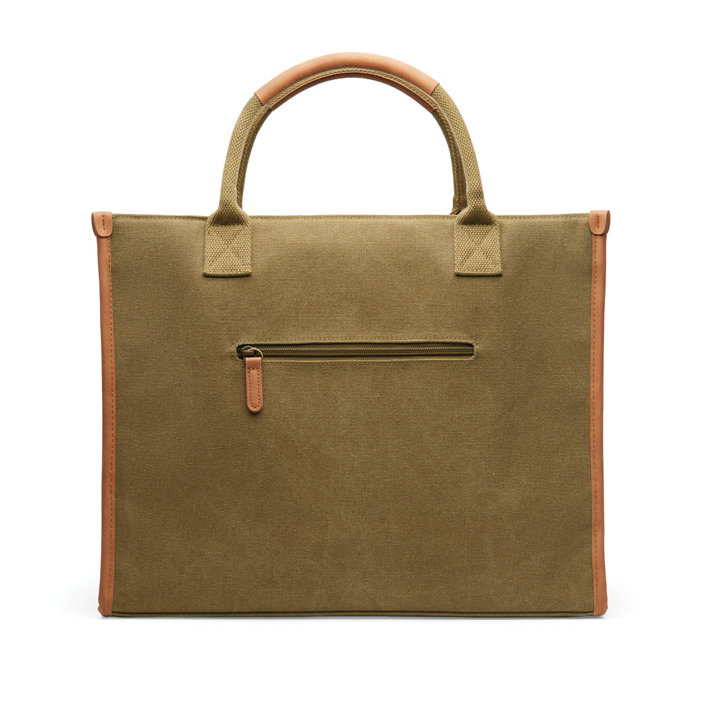 VINGA Bosler Büro-Tasche aus RCS recyceltem Canvas – grün