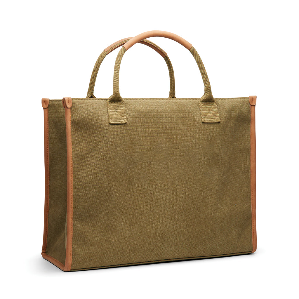 VINGA Bosler Büro-Tasche aus RCS recyceltem Canvas – grün