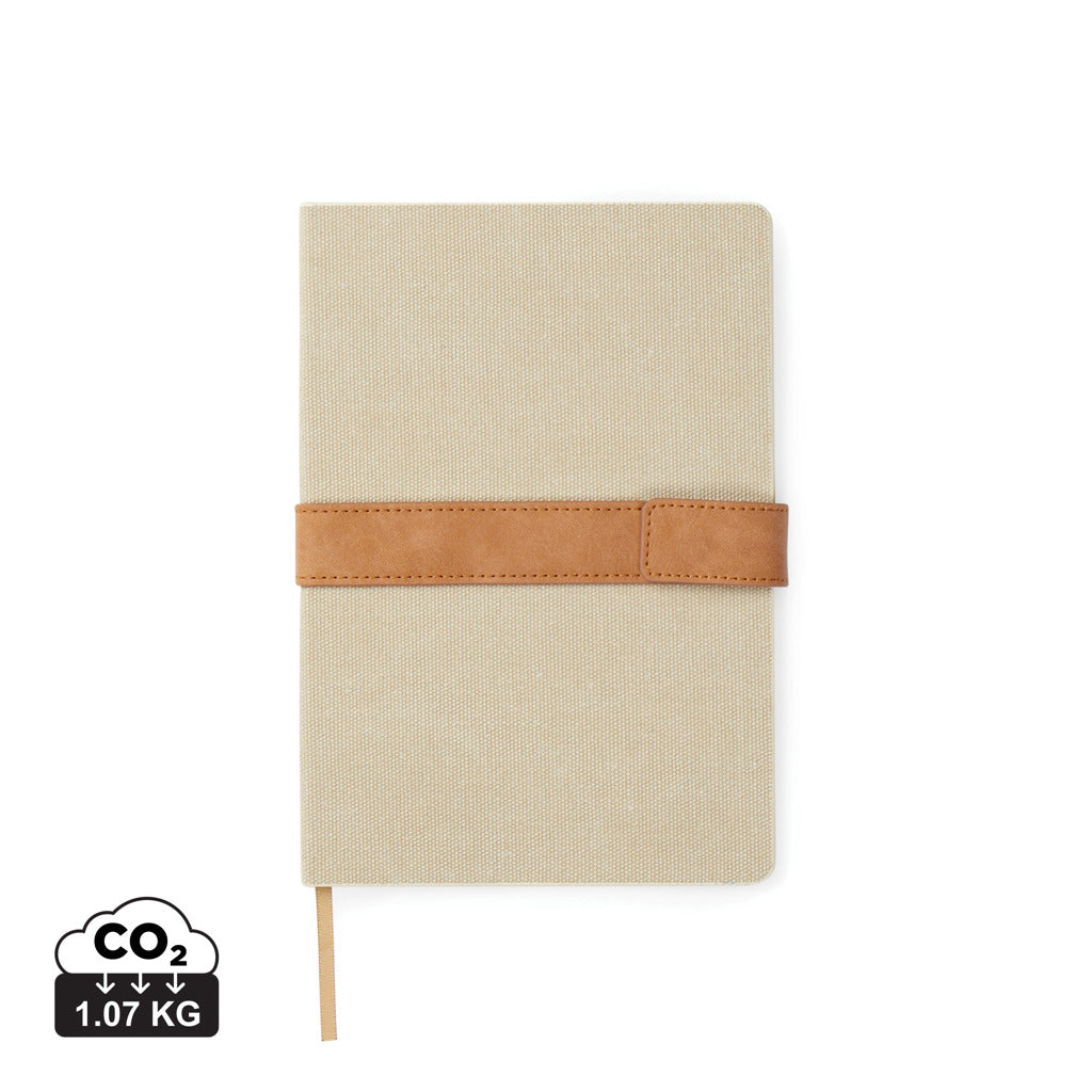 VINGA Bosler Notizbuch aus RCS recyceltem Papier – beige