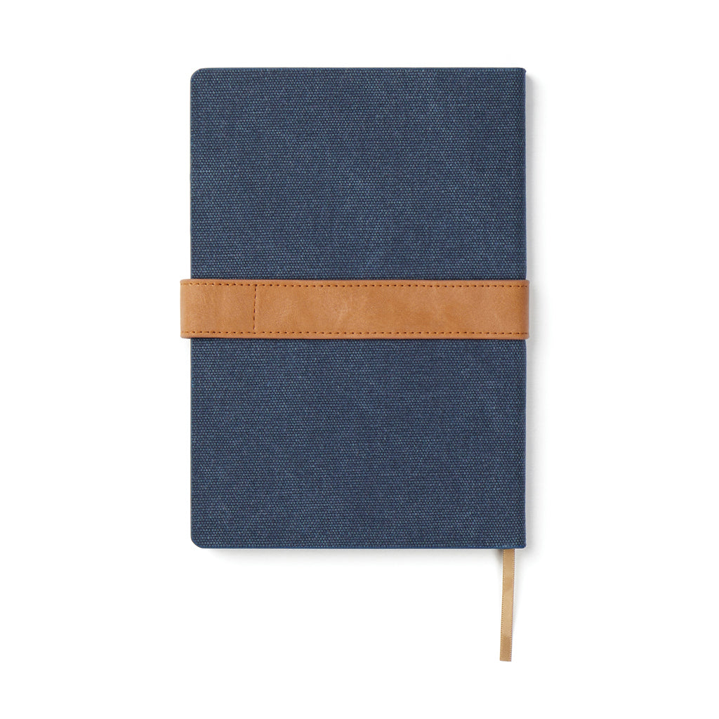 VINGA Bosler Notizbuch aus RCS recyceltem Papier – navy blau