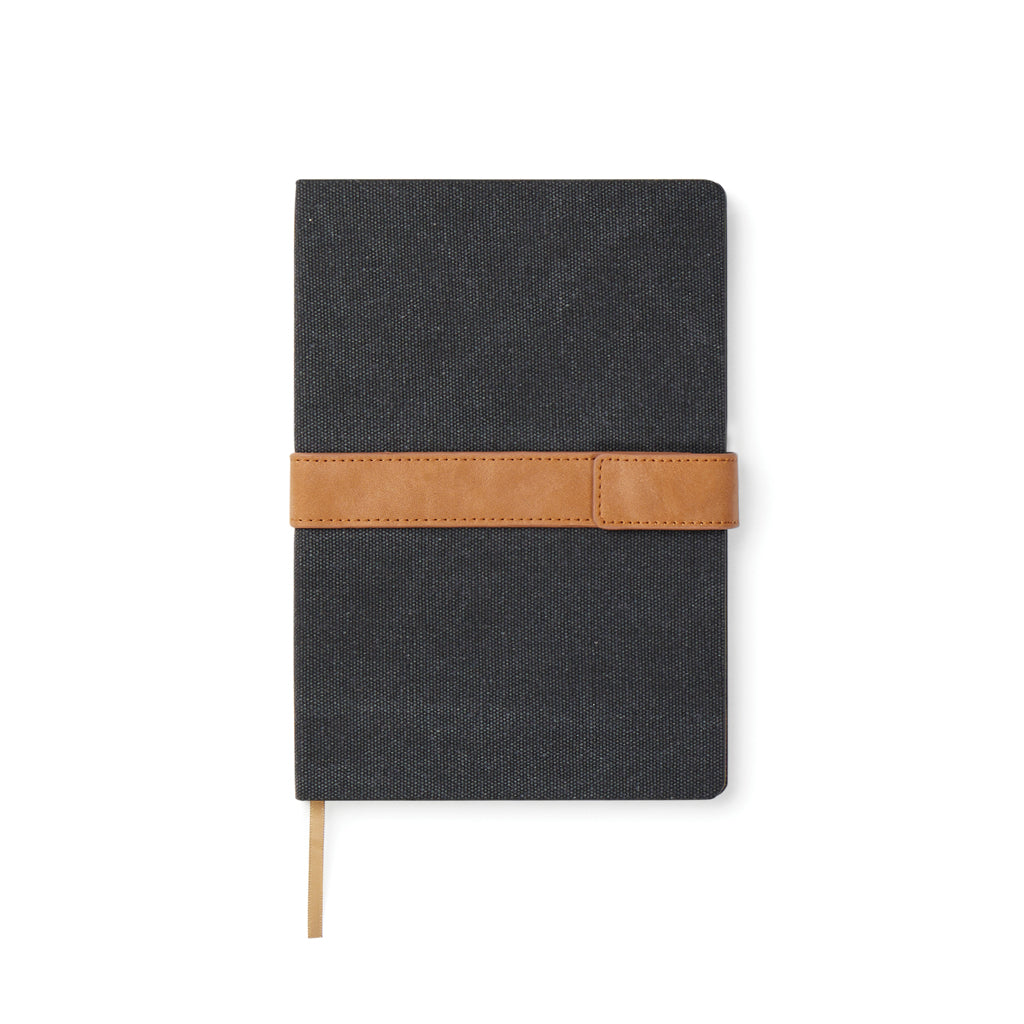 VINGA Bosler Notizbuch aus RCS recyceltem Papier – schwarz