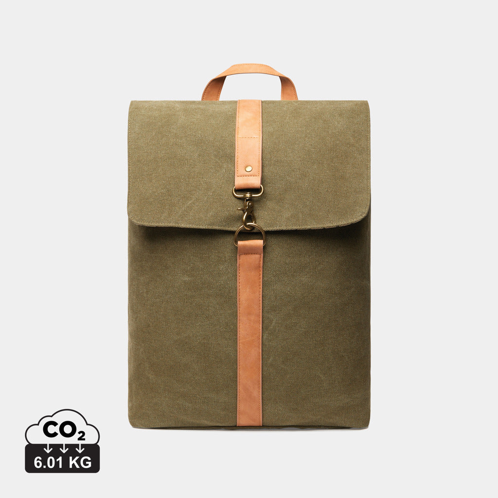 VINGA Bosler Rucksack aus GRS recyceltem Canvas – grün