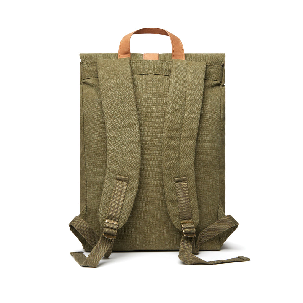 VINGA Bosler Rucksack aus GRS recyceltem Canvas – grün