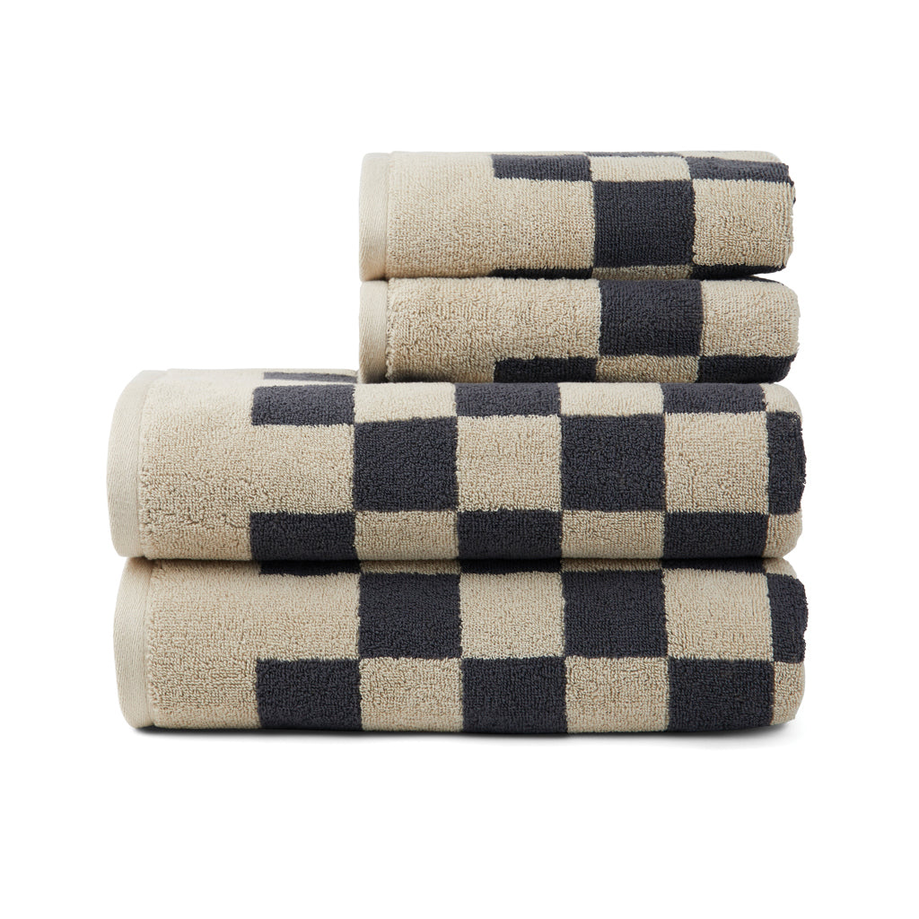 VINGA Elba Handtuch aus OCS Bio-Baumwolle, 4er-Set – grau