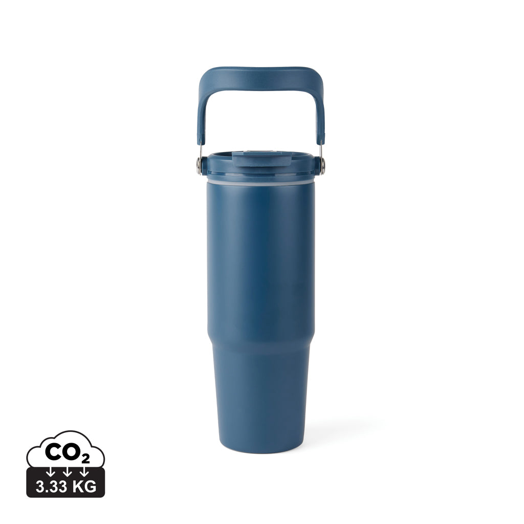 VINGA Eos Trek 880ml Flasche aus RCS rec. Stainless-Steel – navy blau