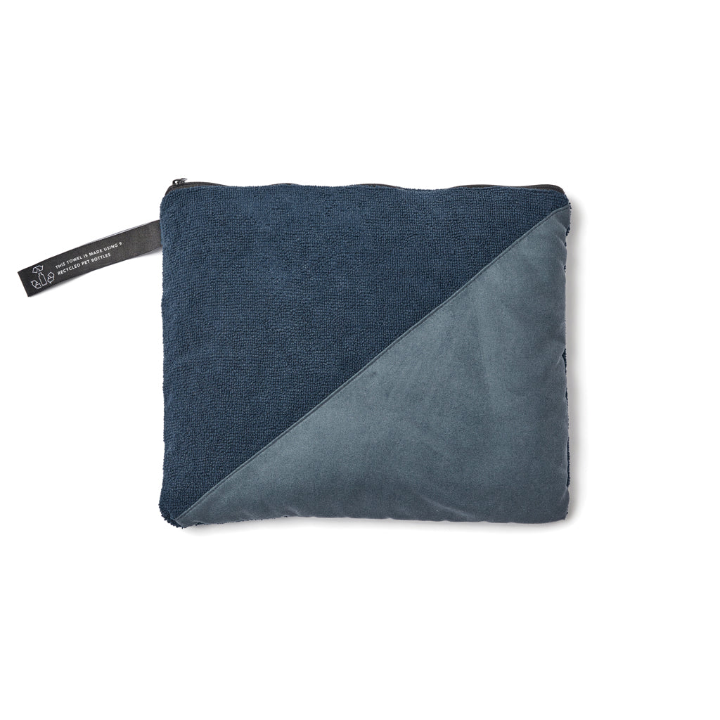 VINGA GRS rPET Active Dry Handtuch 140x70 – blau