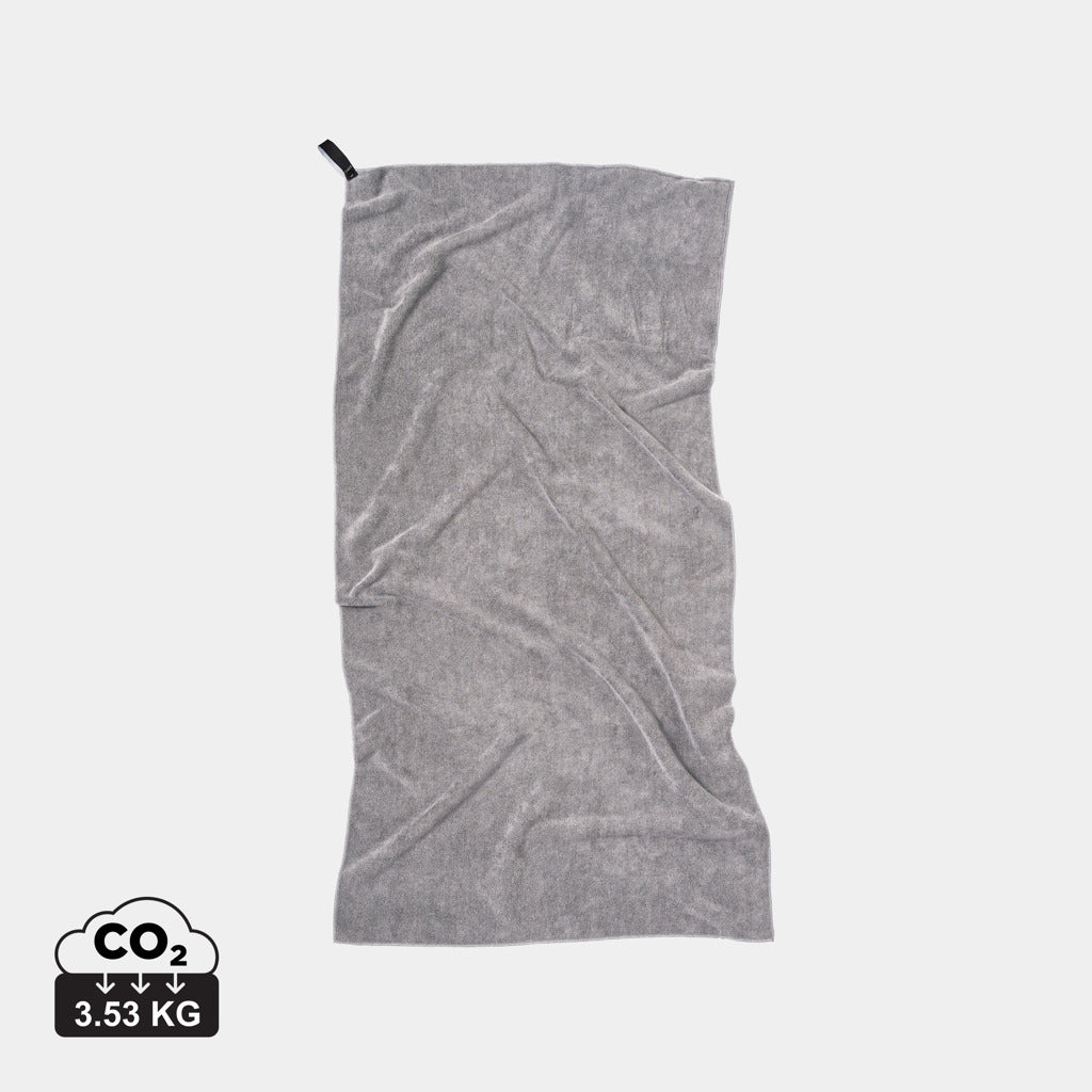 VINGA GRS rPET Active Dry Handtuch 140x70 – grau