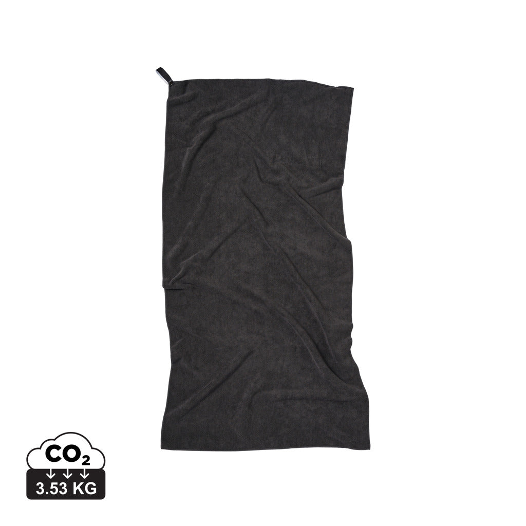 VINGA GRS rPET Active Dry Handtuch 140x70 – schwarz
