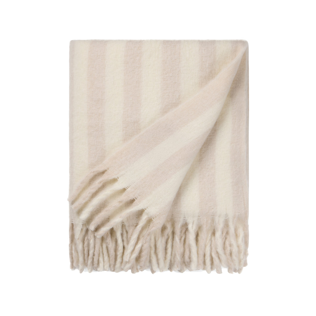 VINGA Lioro Decke aus GRS Wollmischung – beige