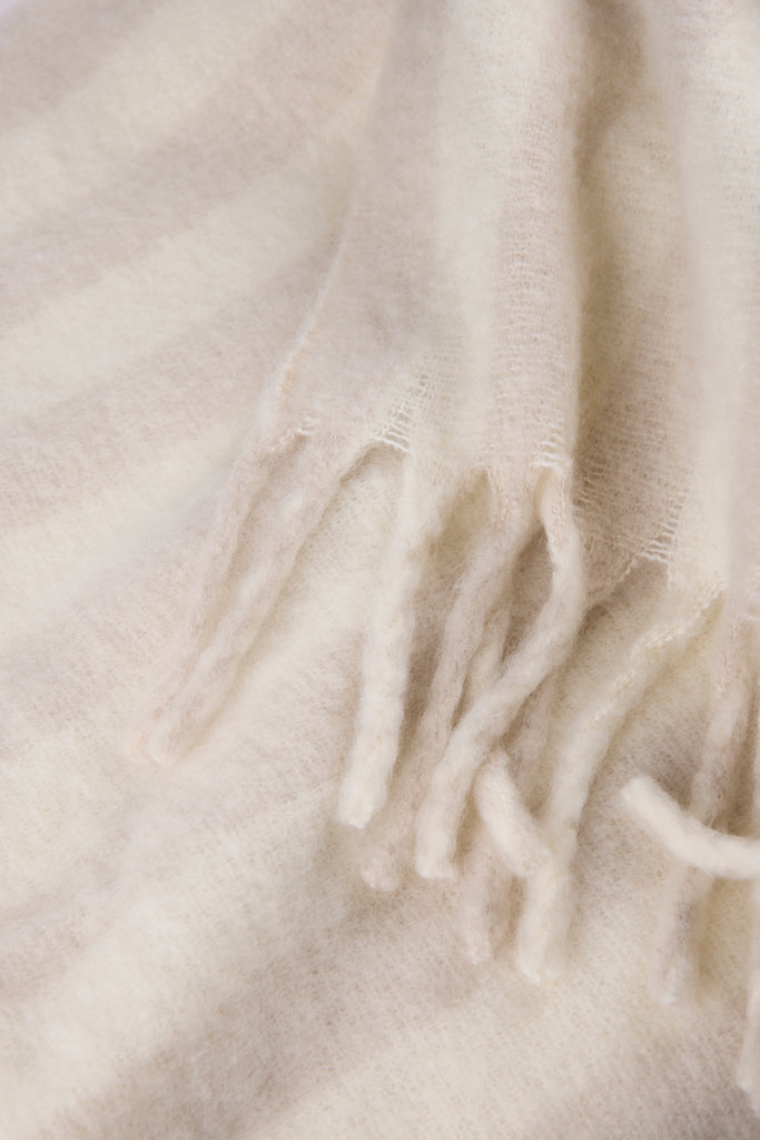 VINGA Lioro Decke aus GRS Wollmischung – beige