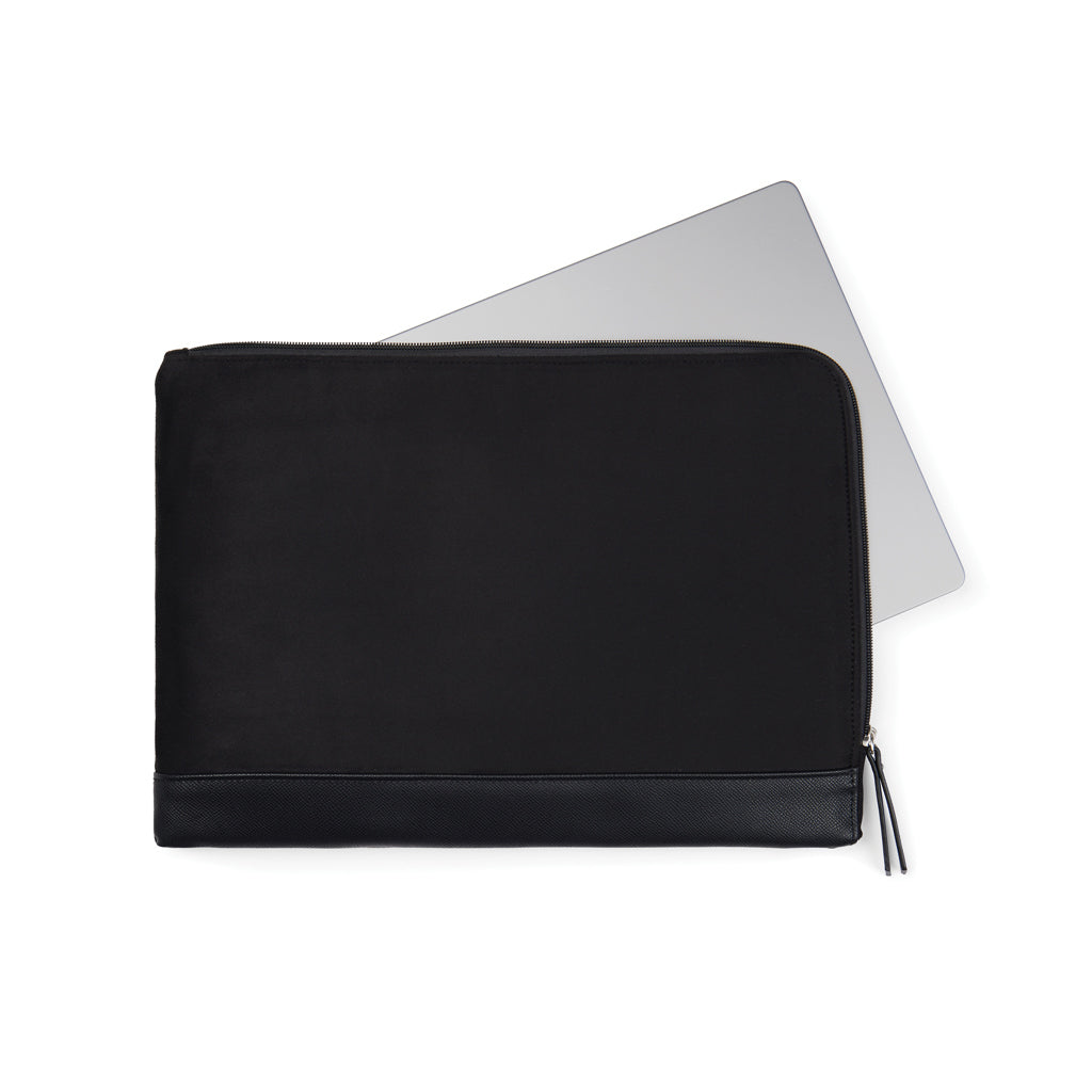 VINGA Marlow 14" Laptop Sleeve aus RCS recyceltem Polyester – schwarz