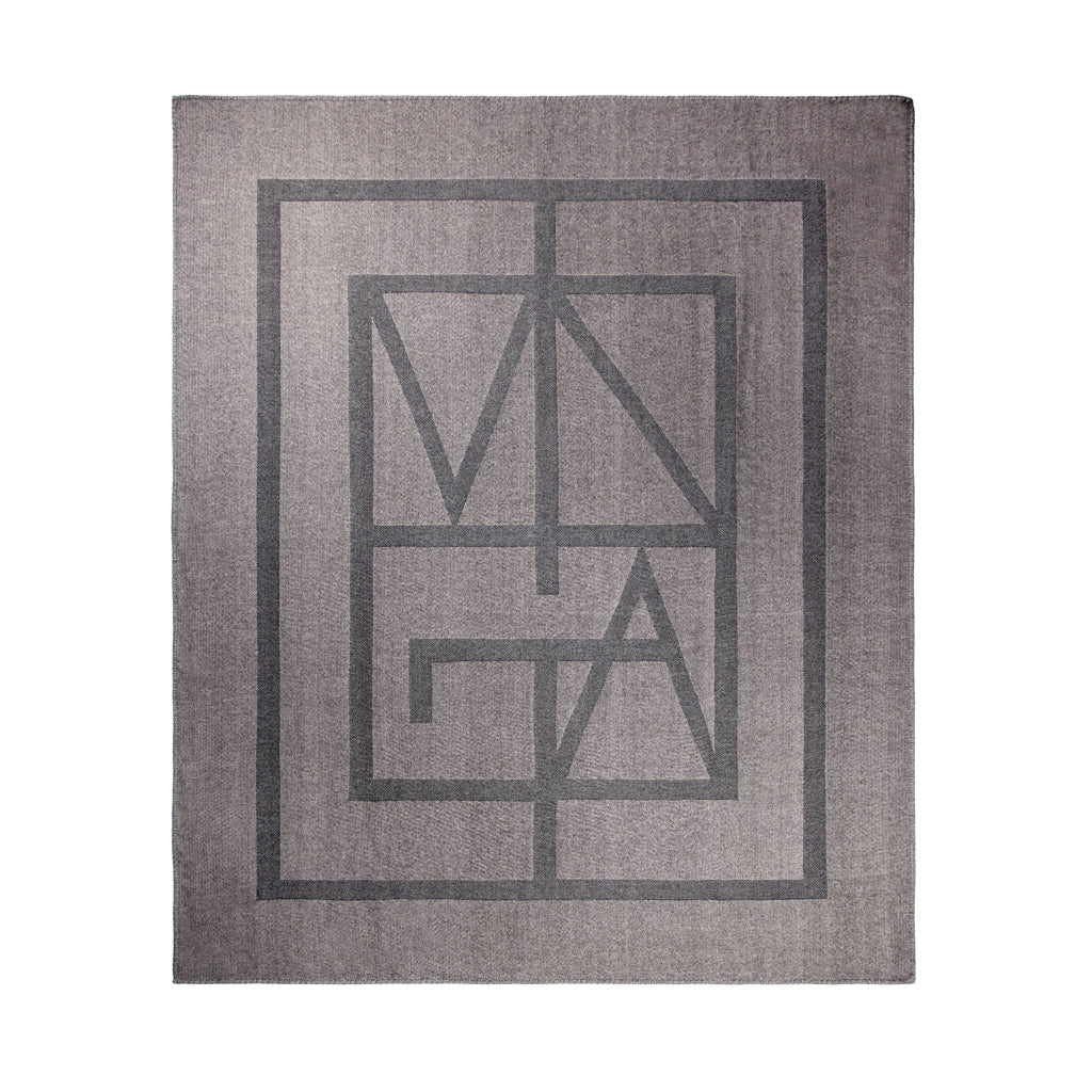 VINGA Monogram GRS Decke – grau
