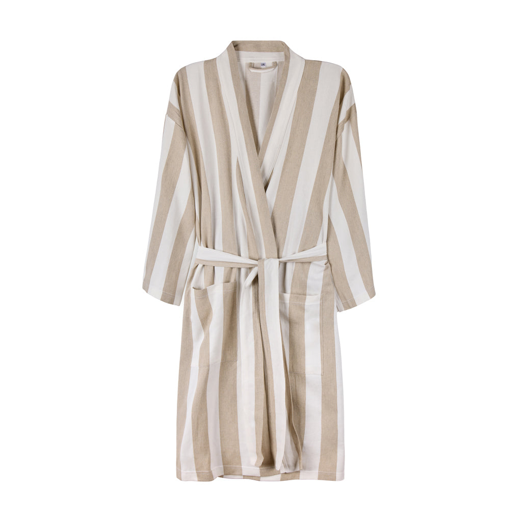 VINGA Ornos GRS Hamam-Bademantel L/XL – beige