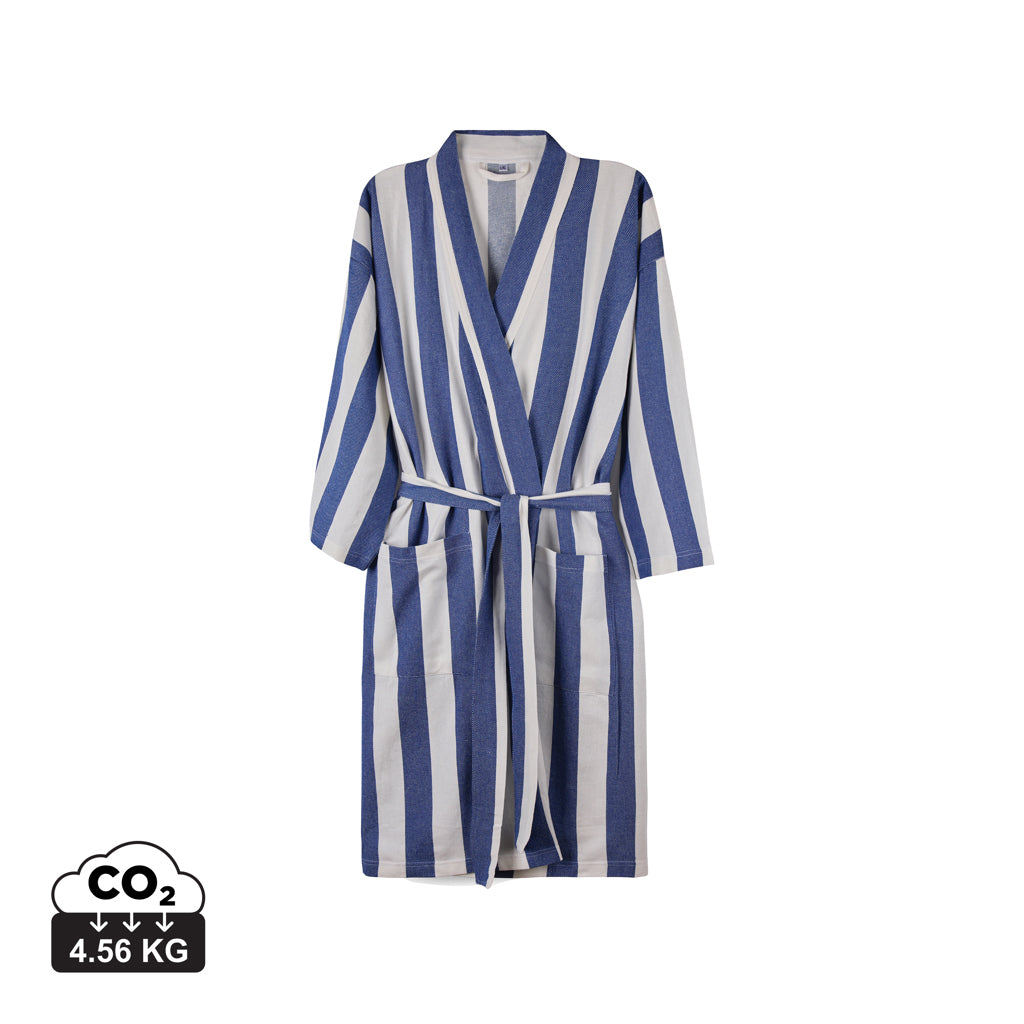 VINGA Ornos GRS Hamam-Bademantel L/XL – blau