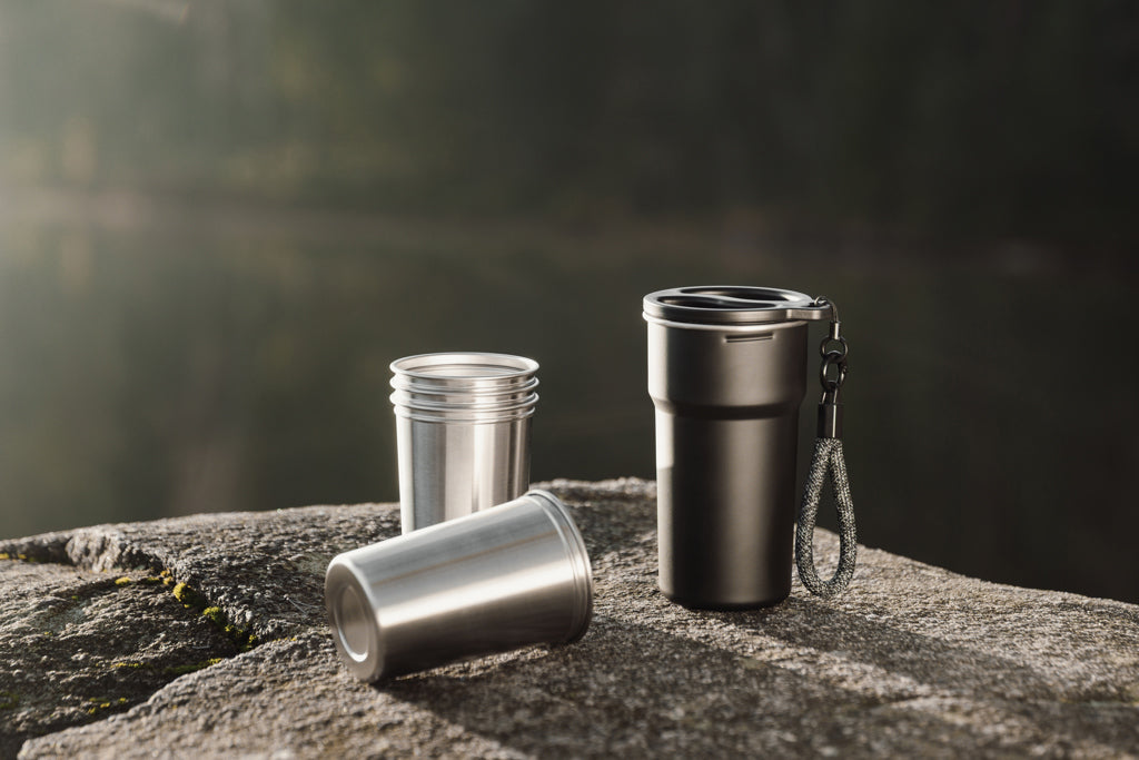 VINGA Parks Becher aus RCS Stainles Steel, 4 Stück, 250ml