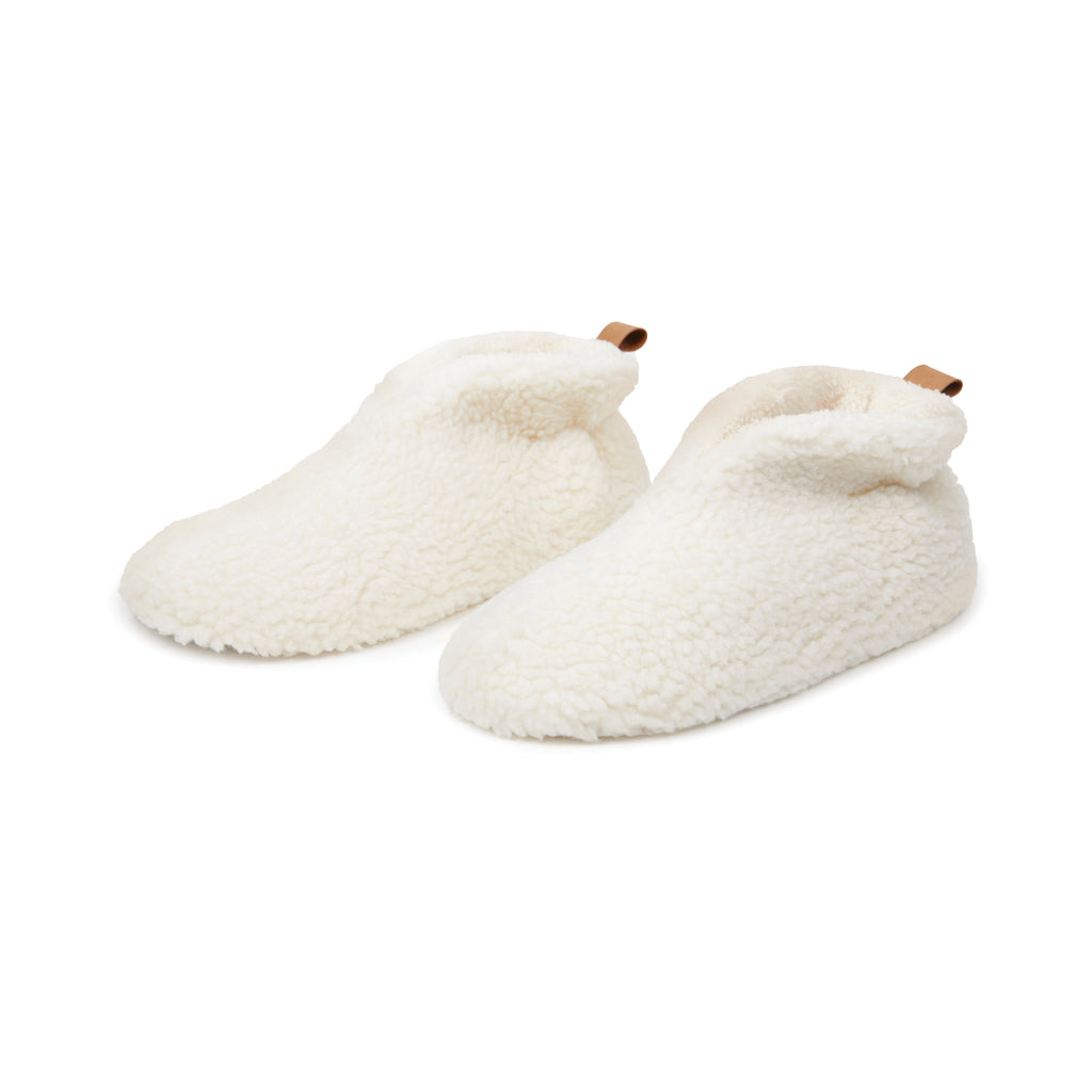 VINGA Santos kuschelige Hausschuhe aus RCS recyceltem PET – off white