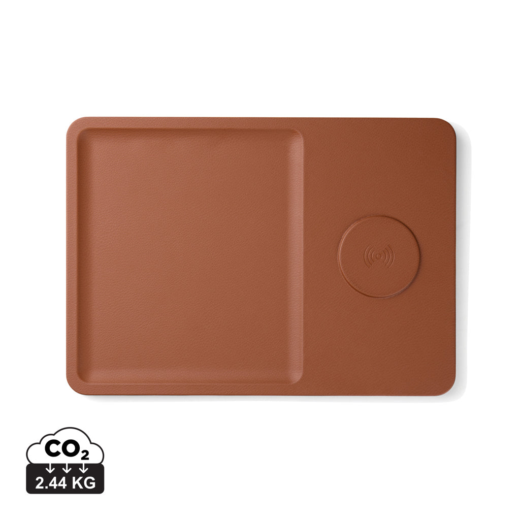 VINGA Timo RCS Desk-Charger und Ablage – braun