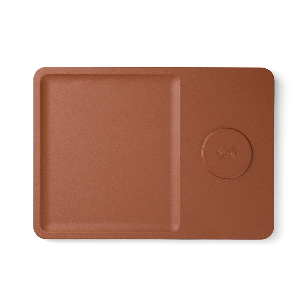 VINGA Timo RCS Desk-Charger und Ablage – braun