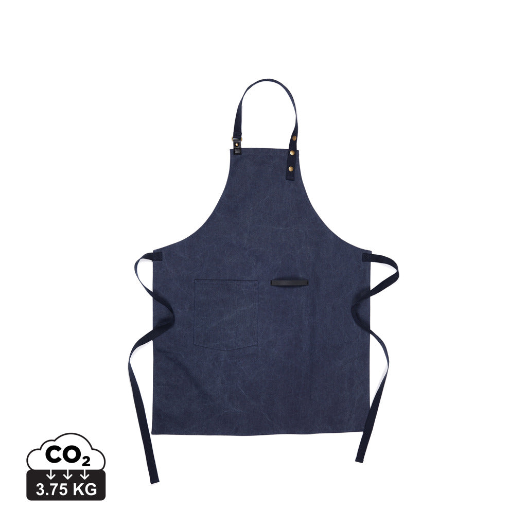 VINGA Tome Schürze aus GRS recyceltem Canvas – navy blau