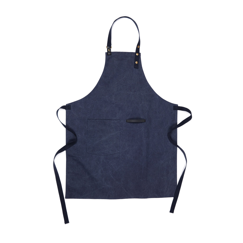 VINGA Tome Schürze aus GRS recyceltem Canvas – navy blau