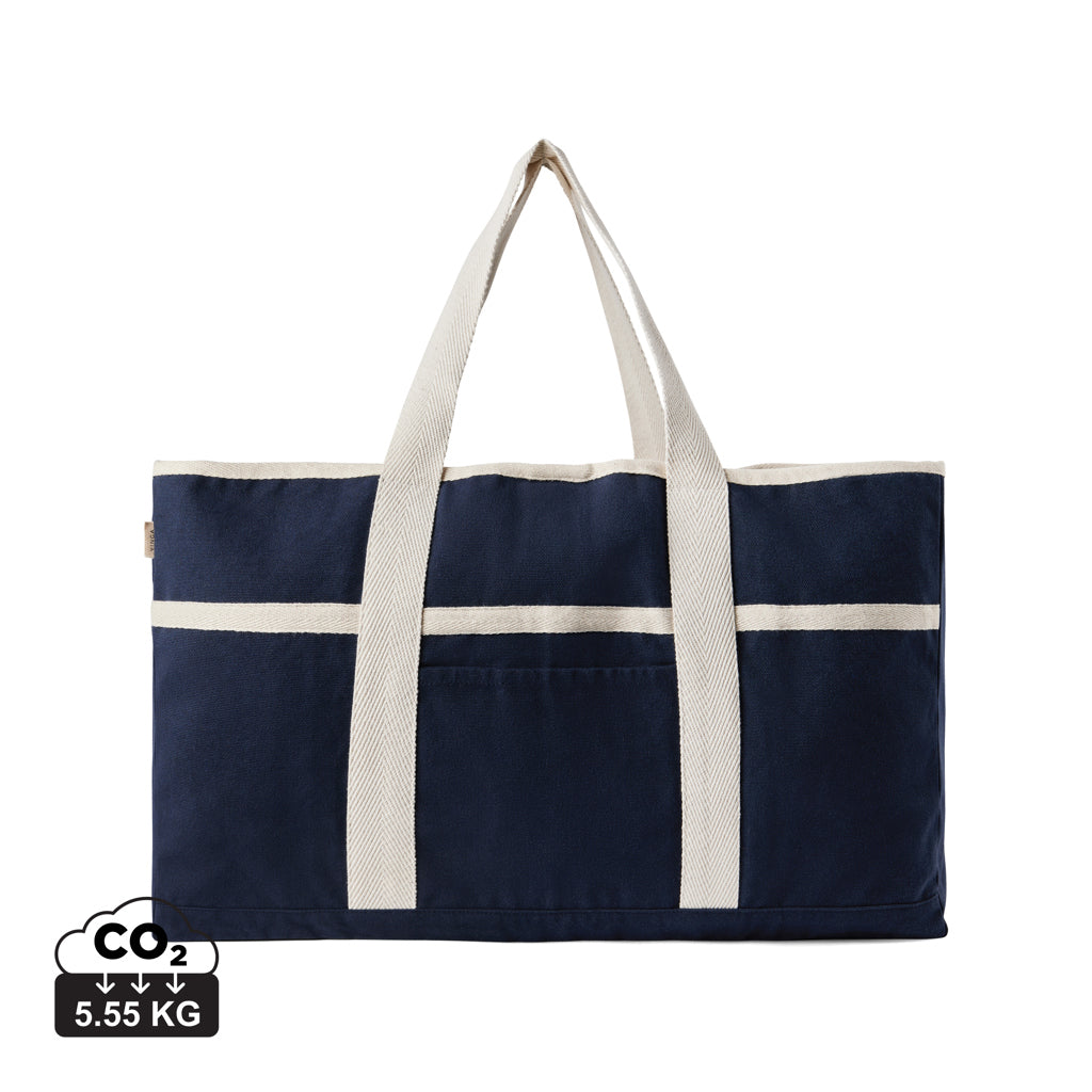 VINGA Volonne AWARE™ Strandtasche aus recyceltem Canvas – blau