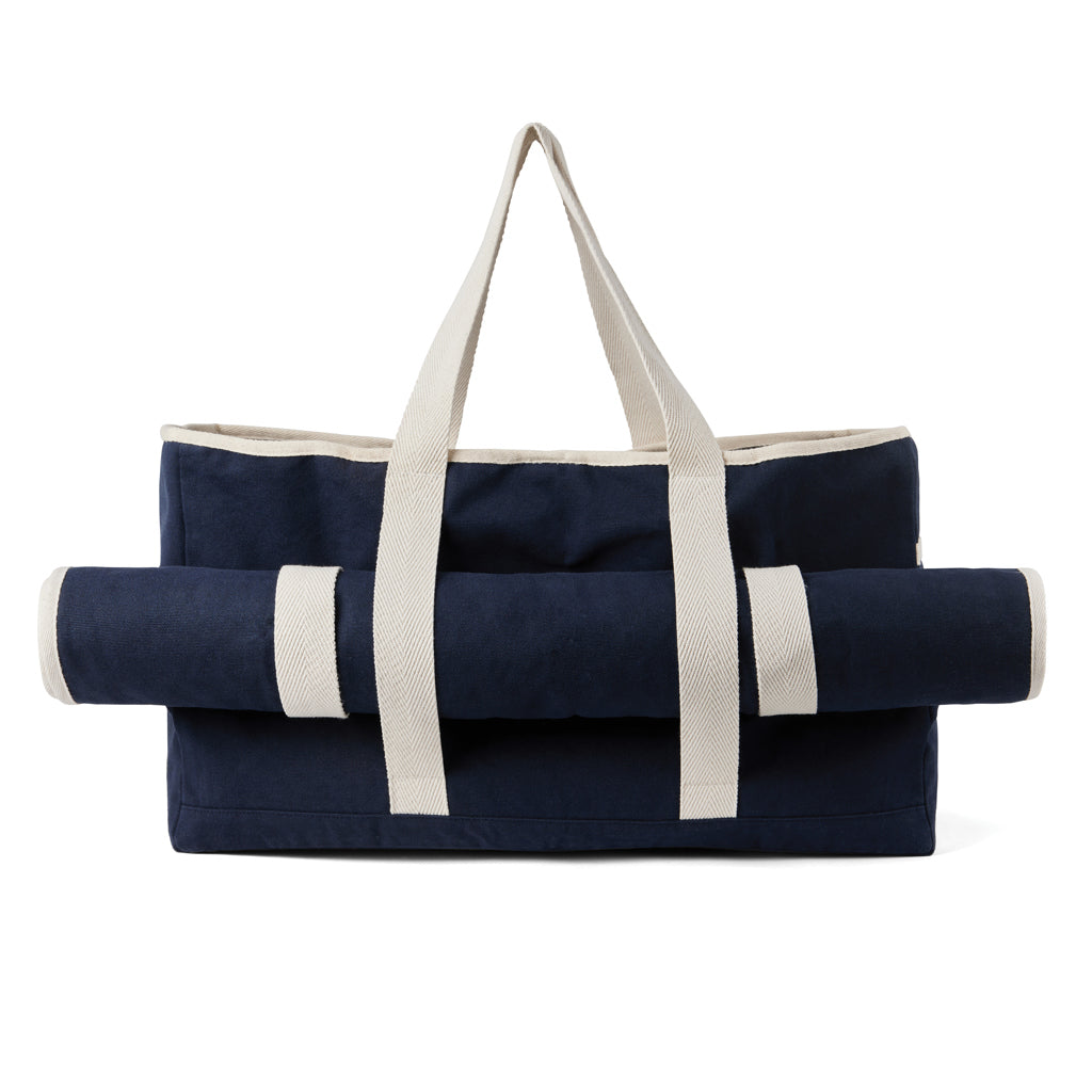 VINGA Volonne AWARE™ Strandtasche aus recyceltem Canvas – blau
