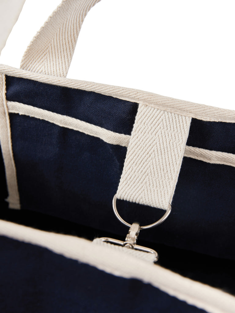 VINGA Volonne AWARE™ Strandtasche aus recyceltem Canvas – blau