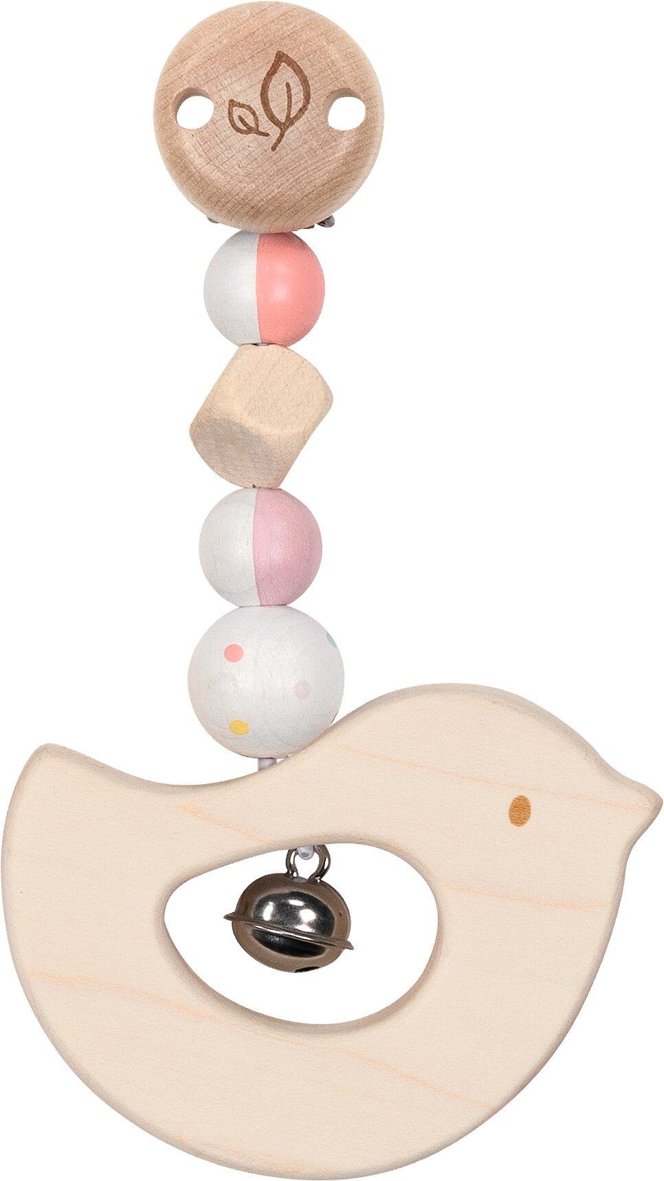 Vogel als Clipfigur aus Holz zum Gravieren