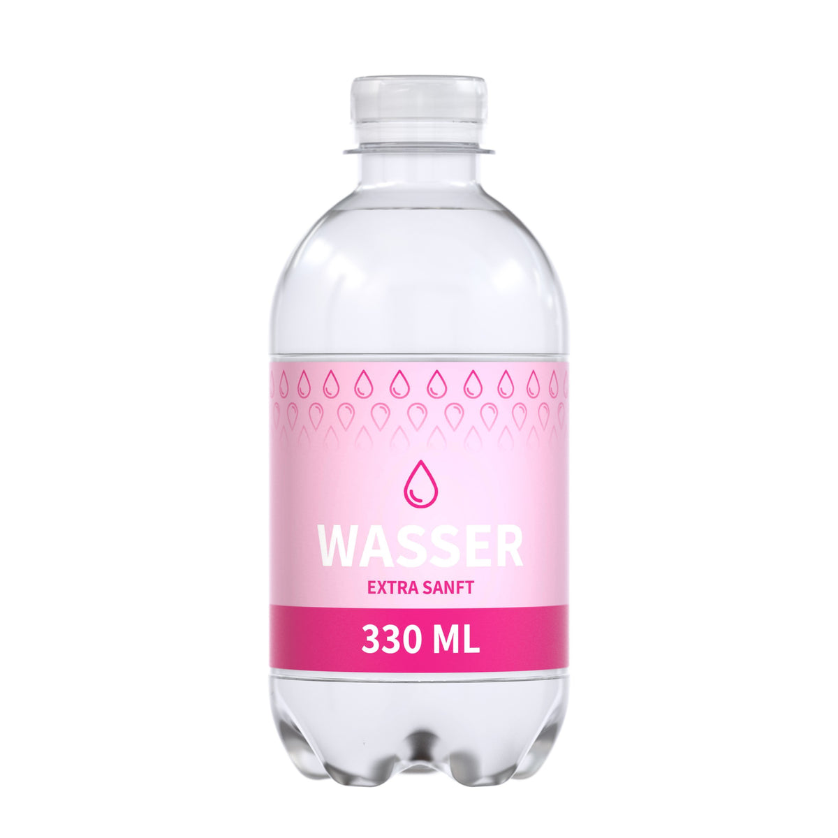 Wasser 330 ml PET Flasche mit Papieretikett – Extra sanft