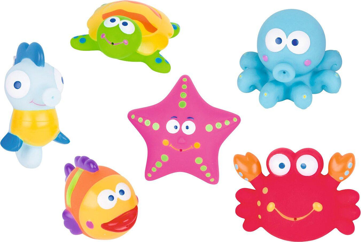 Wasserspritztiere Meer mit Krabbe und Seestern von goki