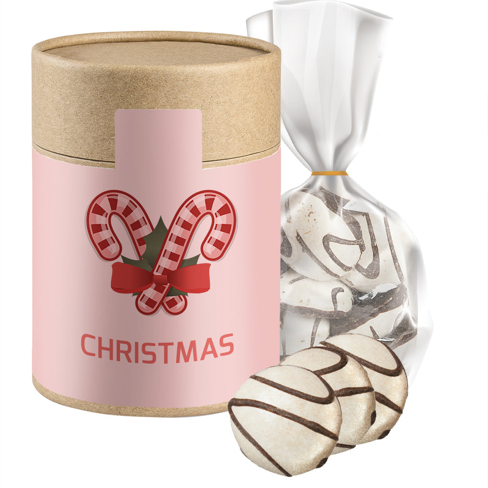 Weihnachtsgebäck im Beutel in der Kraftpapierdose – Schoko Pfeffernuss, ca. 100 g