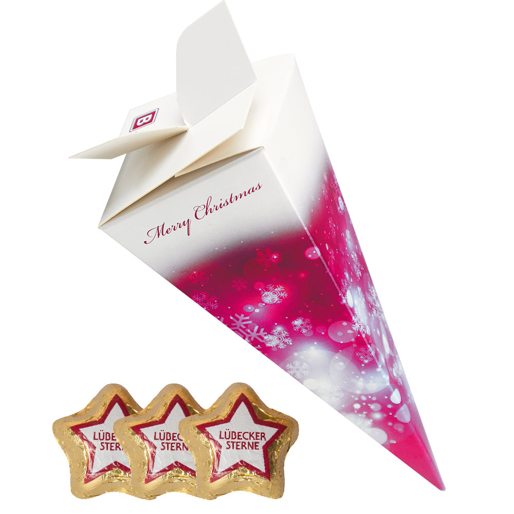 Weihnachtspyramide mit Marzipansternen und Mandeln – Lübecker Marzipansterne, ca. 72 g