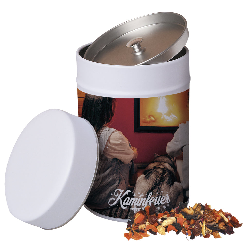 Weihnachtstee in der Metalldose Maxi – Kaminfeuer Tee, ca. 150 g