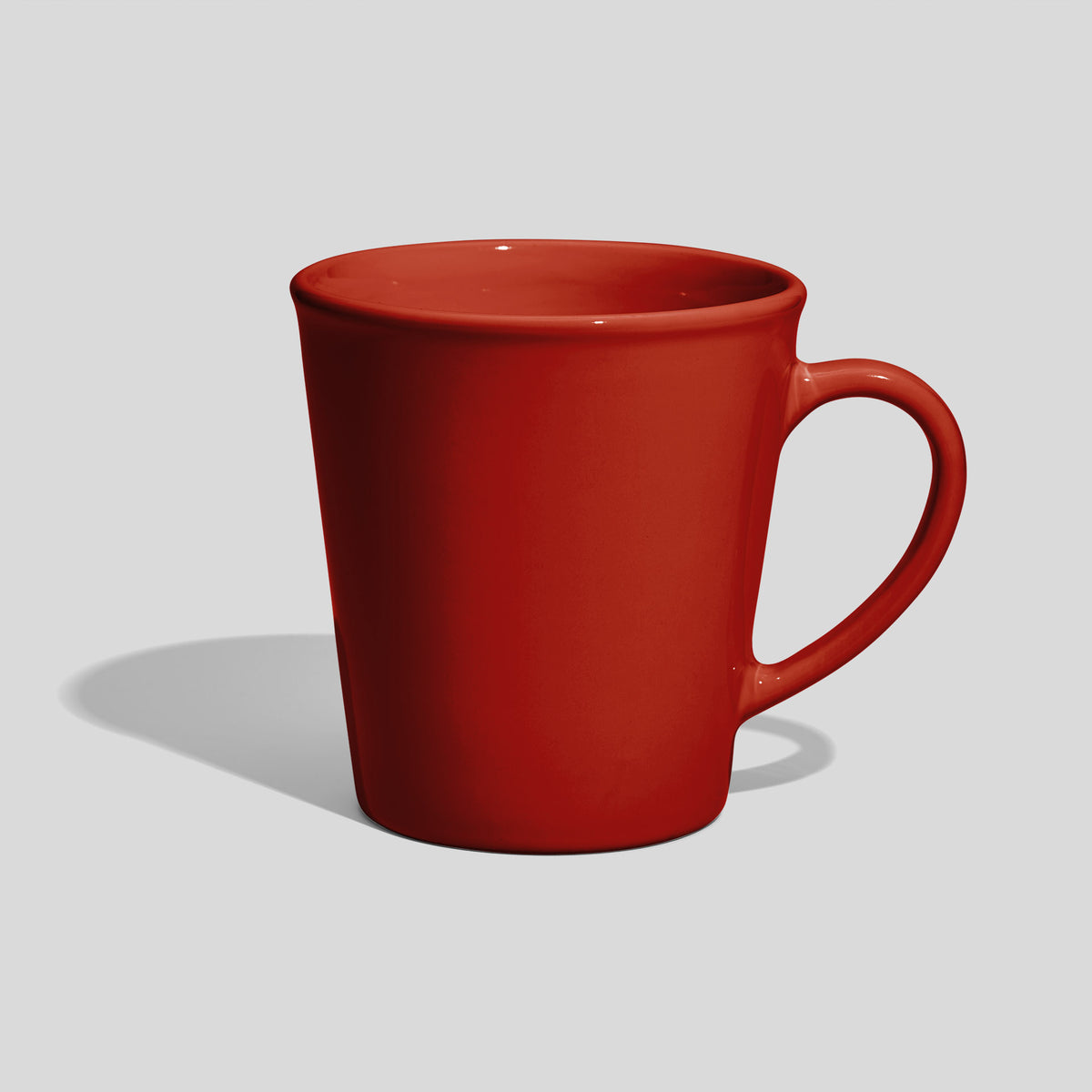 Weit geöffnete Keramiktasse 460 ml mit dünnem Bogenhenkel