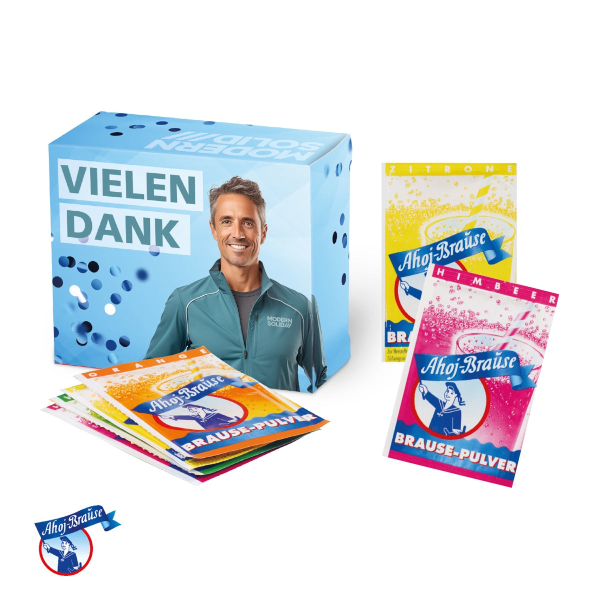 Werbebox mit Ahoj Brause Pulver