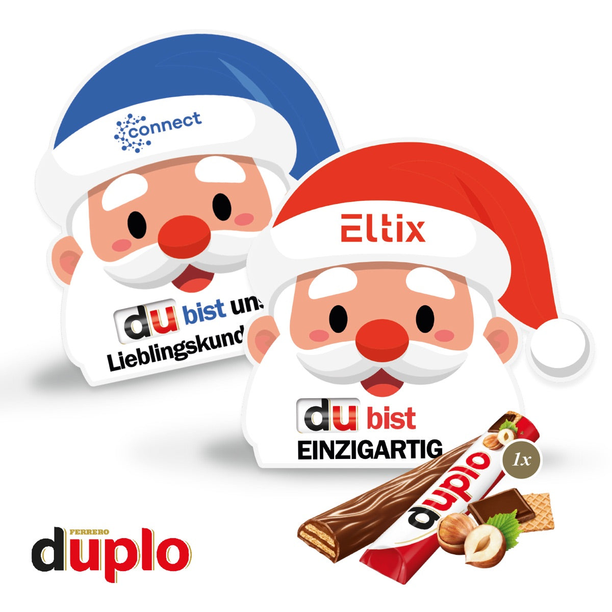 Werbekarte Santa mit duplo