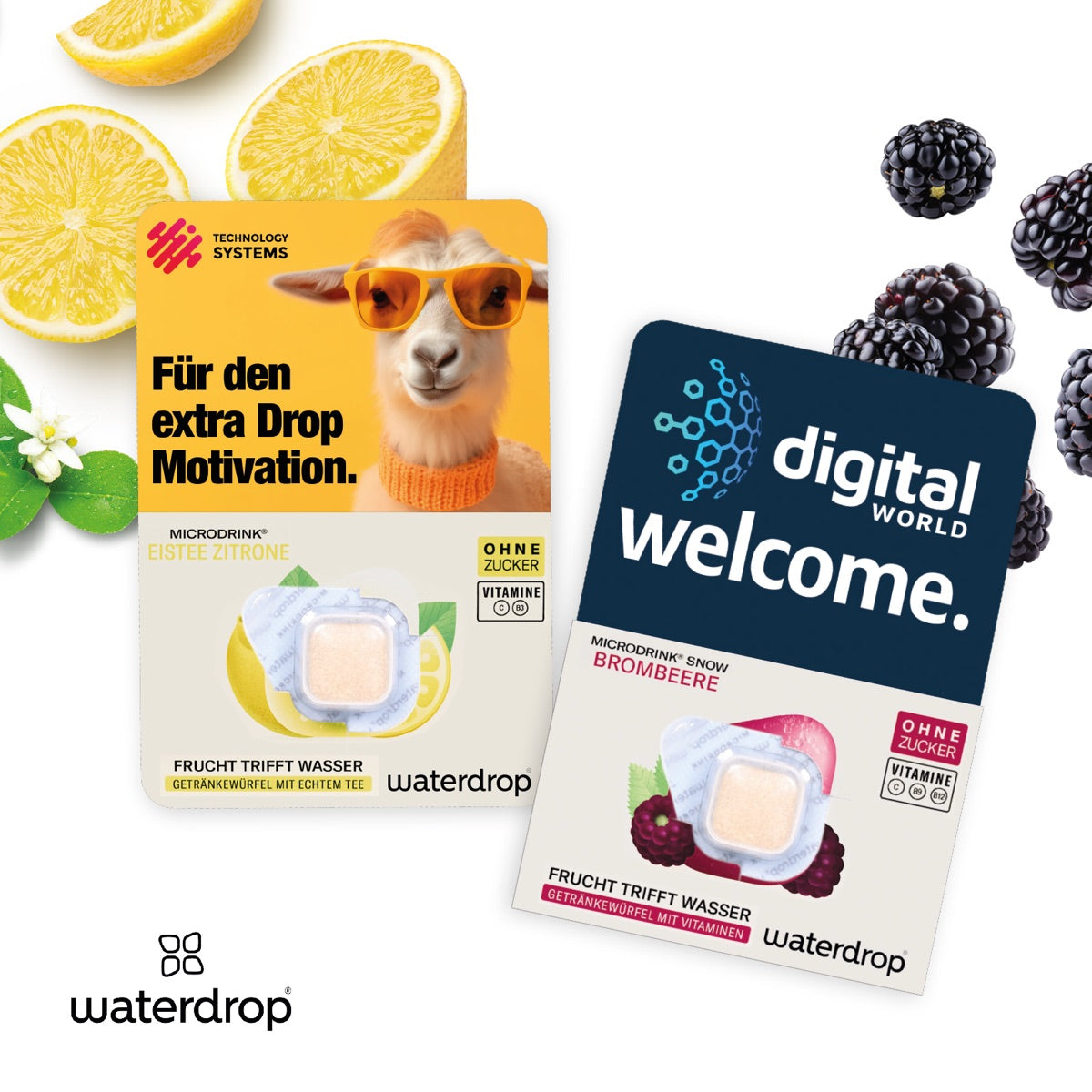 Werbekarte waterdrop