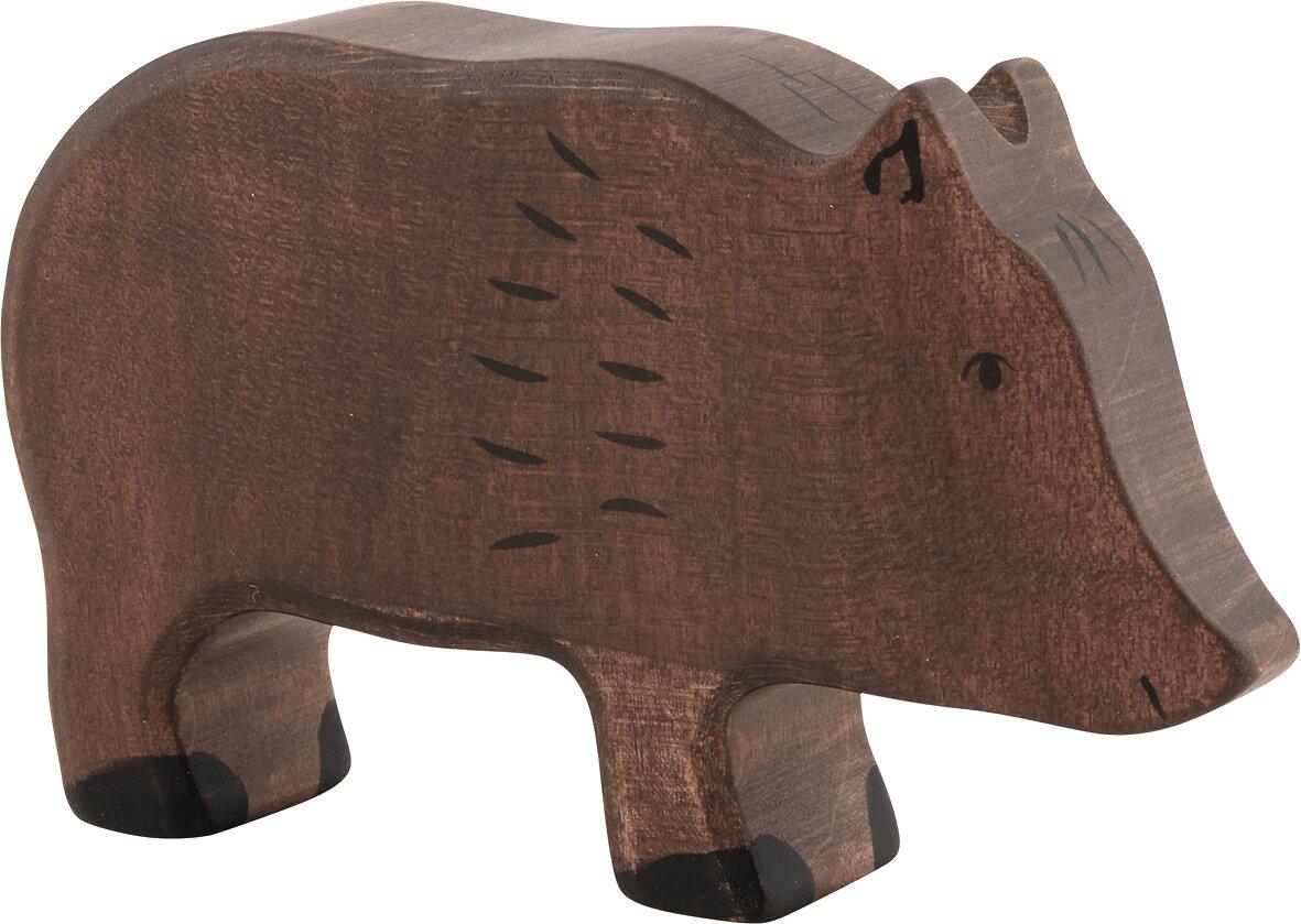 Wildschwein Holzfigur schreitend von HOLZTIGER