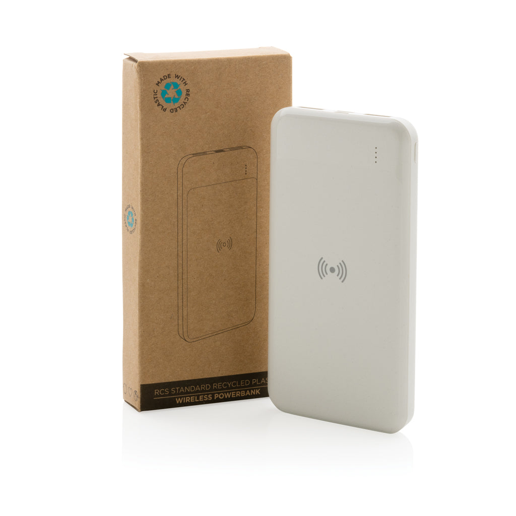 Wireless Powerbank aus RCS Standard recyceltem Kunststoff