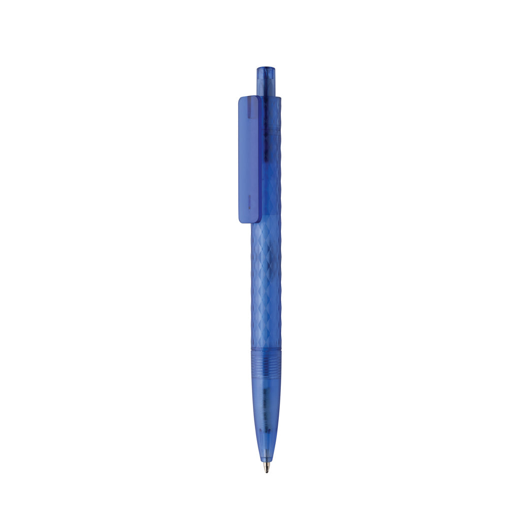 X3 Frosted-Pen aus GRS recyceltem PC – blau