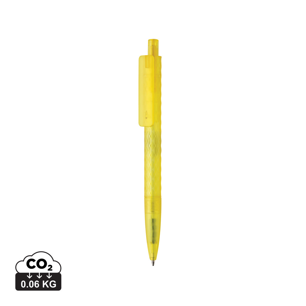 X3 Frosted-Pen aus GRS recyceltem PC – gelb