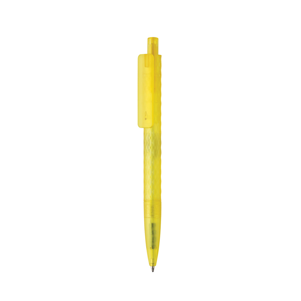 X3 Frosted-Pen aus GRS recyceltem PC – gelb