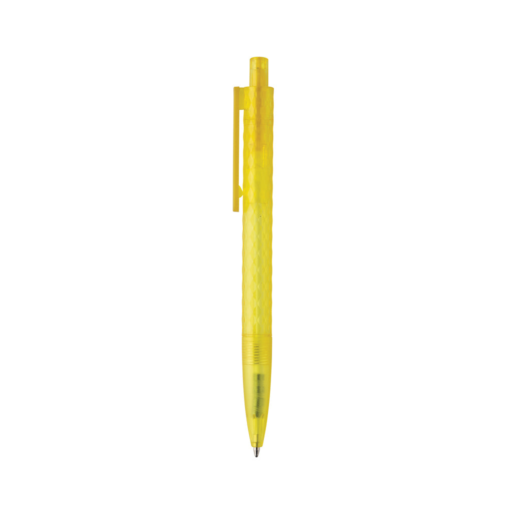 X3 Frosted-Pen aus GRS recyceltem PC – gelb