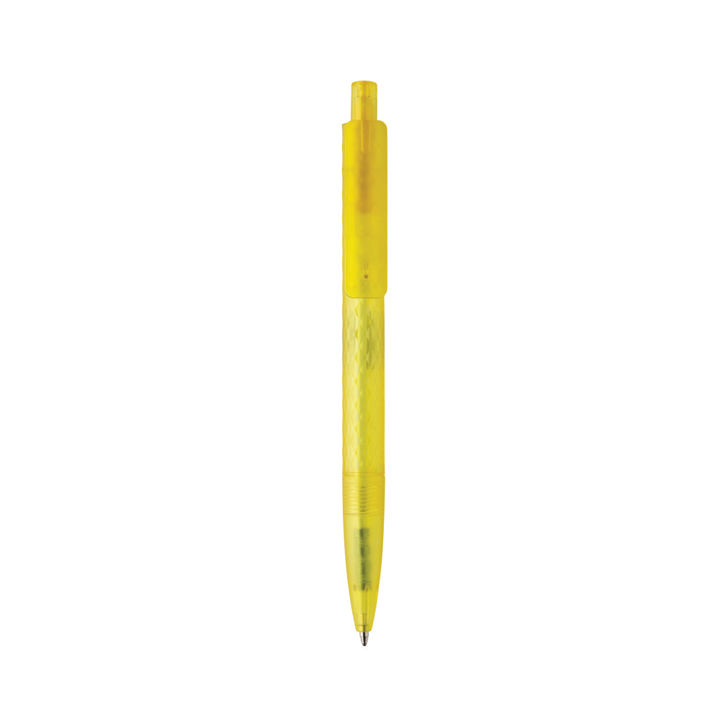 X3 Frosted-Pen aus GRS recyceltem PC – gelb