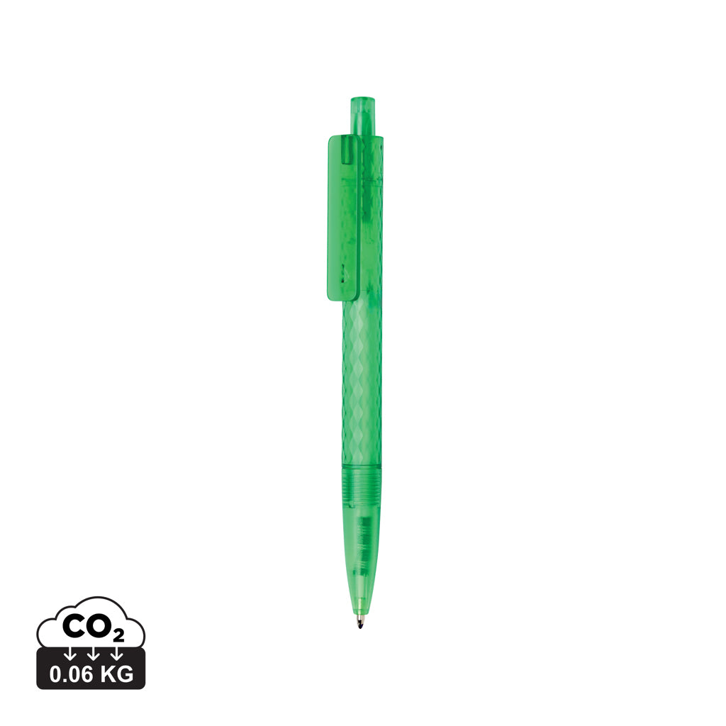 X3 Frosted-Pen aus GRS recyceltem PC – grün