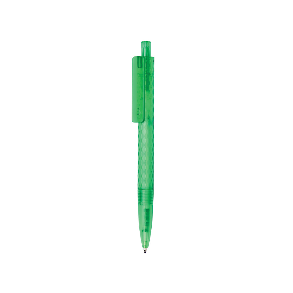 X3 Frosted-Pen aus GRS recyceltem PC – grün