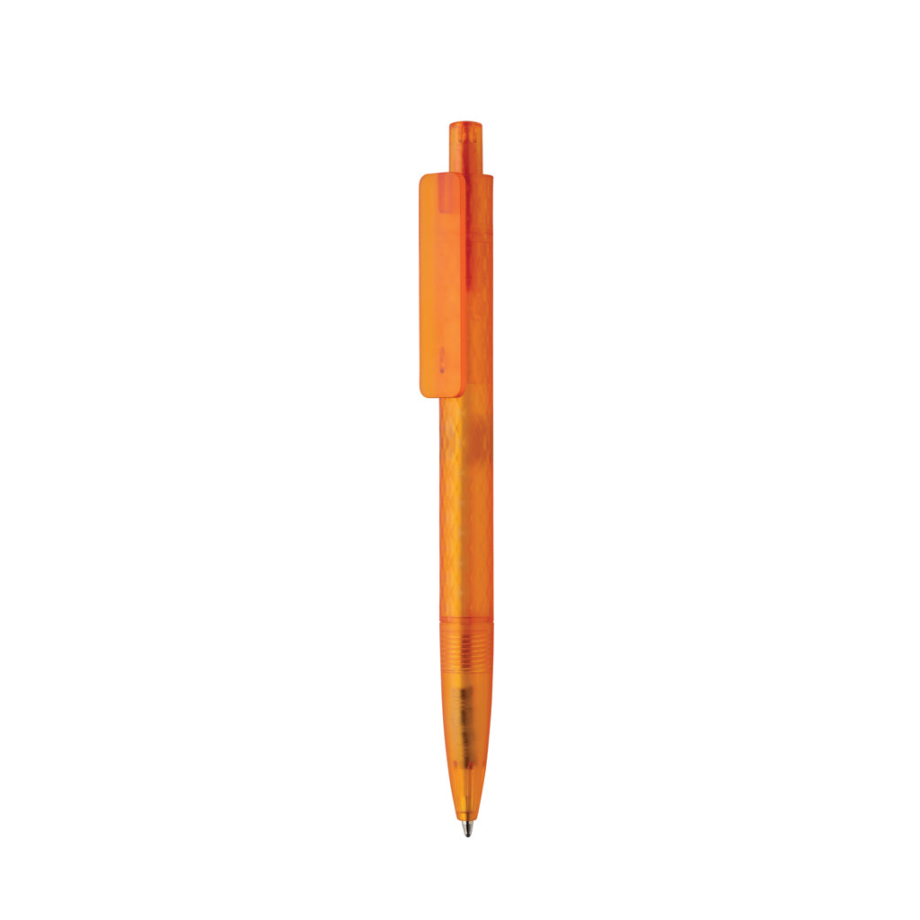 X3 Frosted-Pen aus GRS recyceltem PC – orange