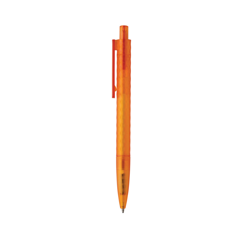 X3 Frosted-Pen aus GRS recyceltem PC – orange