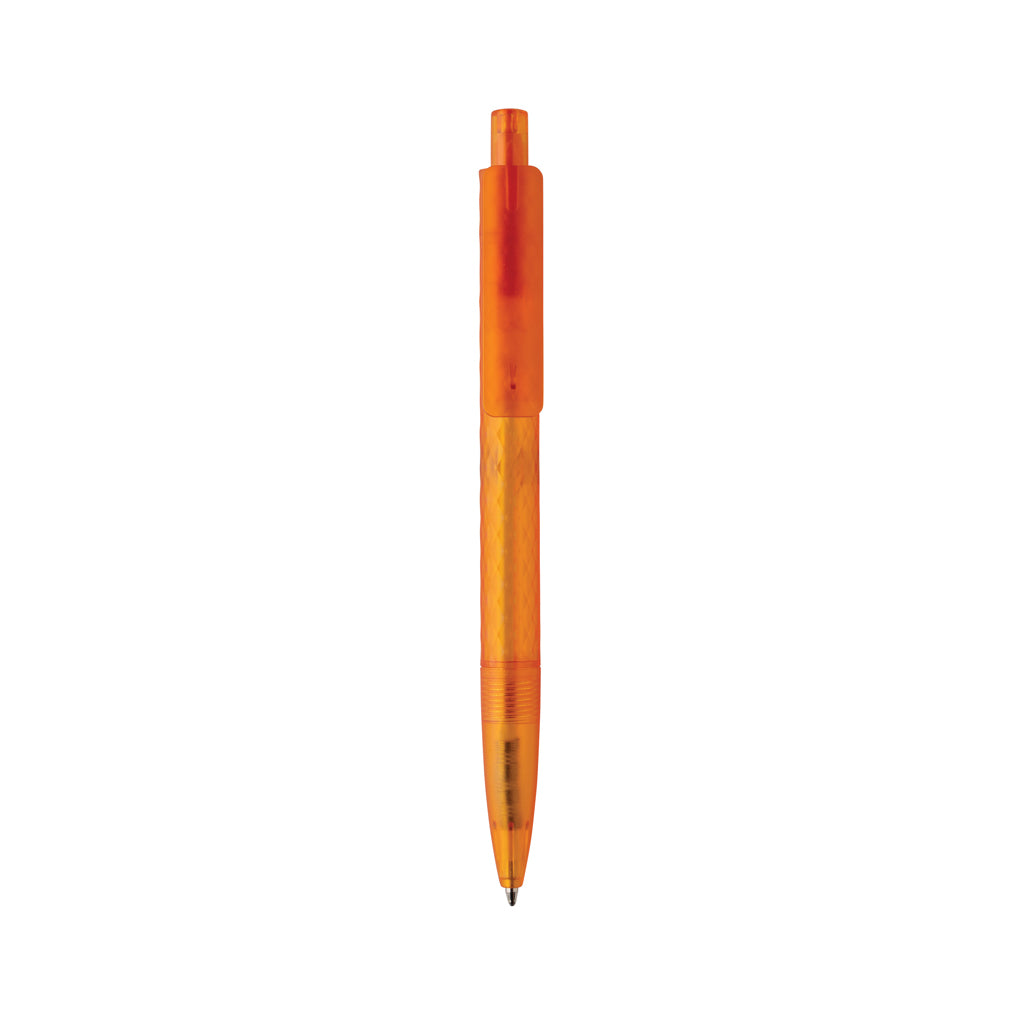 X3 Frosted-Pen aus GRS recyceltem PC – orange